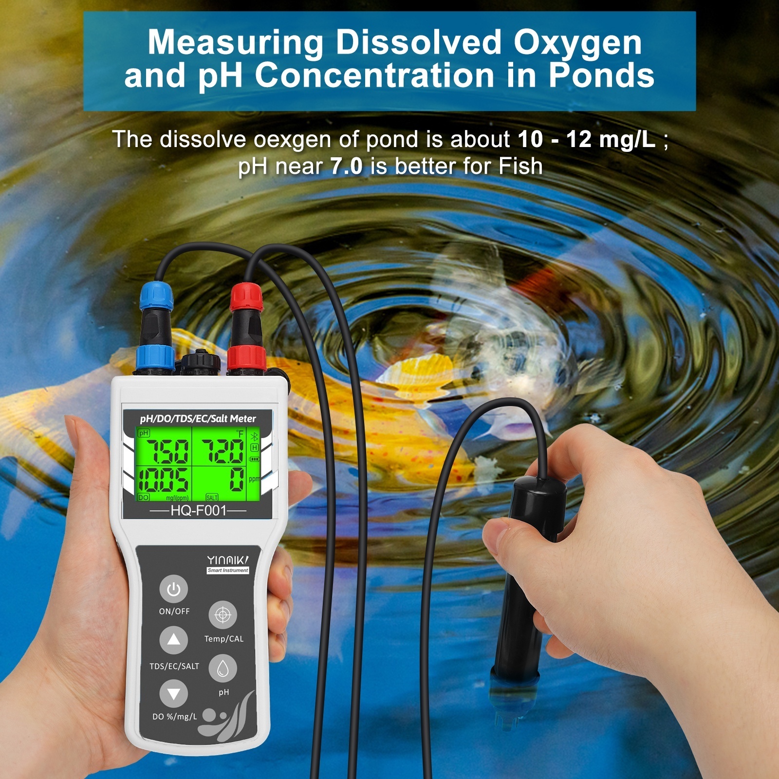 China Hot sales Portable Multi parameter Water Quality Meter Analyzer Handheld pH/EC/Dissolved Oxygen Meter DO Meter