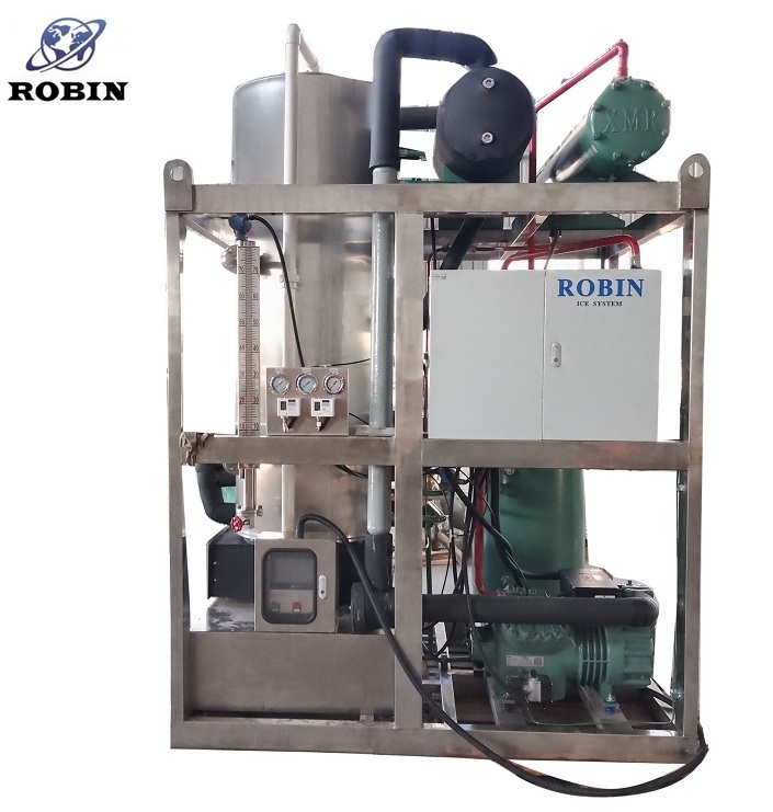 ROBIN High quality crystal ice tube tube ice machine 5 tons   Commercial Crystal Solid Tube Ice Machine 5000kg/Day