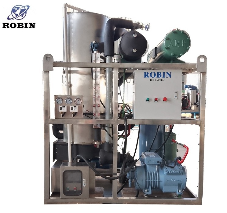 ROBIN High quality crystal ice tube tube ice machine 5 tons   Commercial Crystal Solid Tube Ice Machine 5000kg/Day