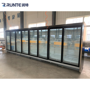 Runte 3 door display fridge/display freezer/glass door freezer for frozen food