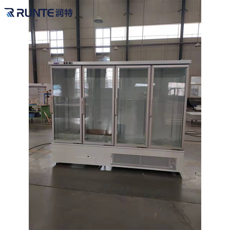 Runte Beverage Energy Drink Glass Door Fridge Cabinet Display Chiller Vertical Cooler red bull fridge display cooler