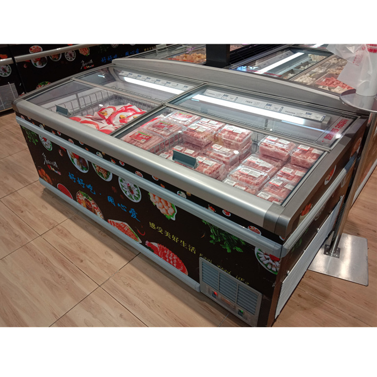 R290 refrigerant led light portable ice cream freezer