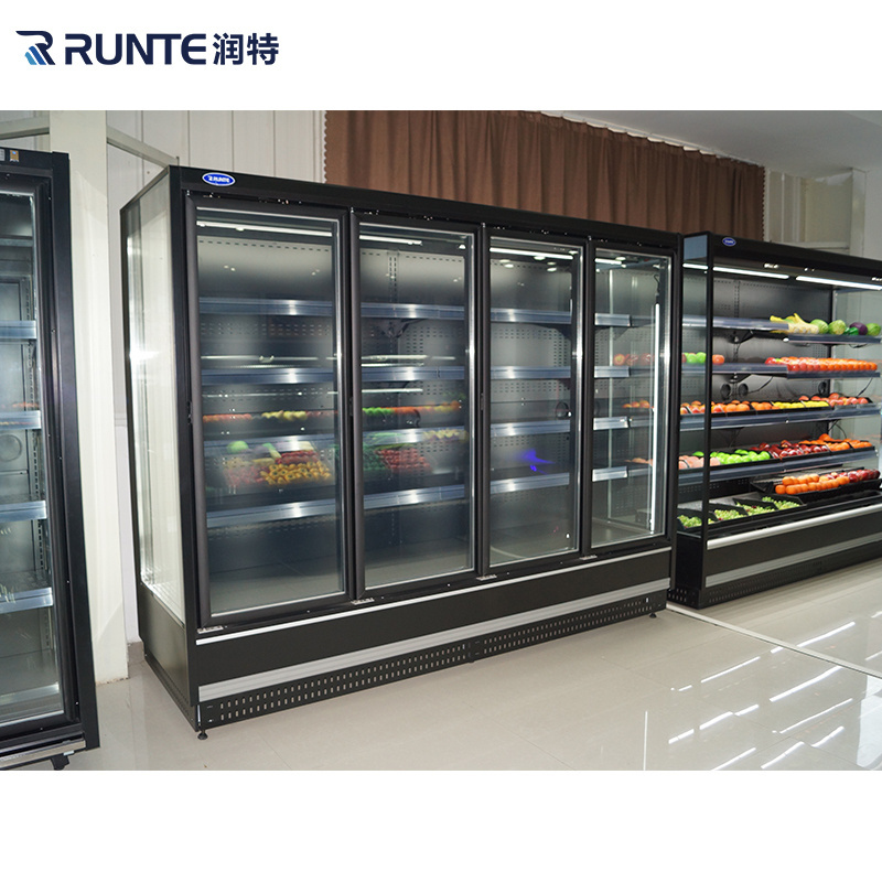 redbull beer cola wine commercial bottle drink refrigerated beverage display standing glass door cooler chiller freezer