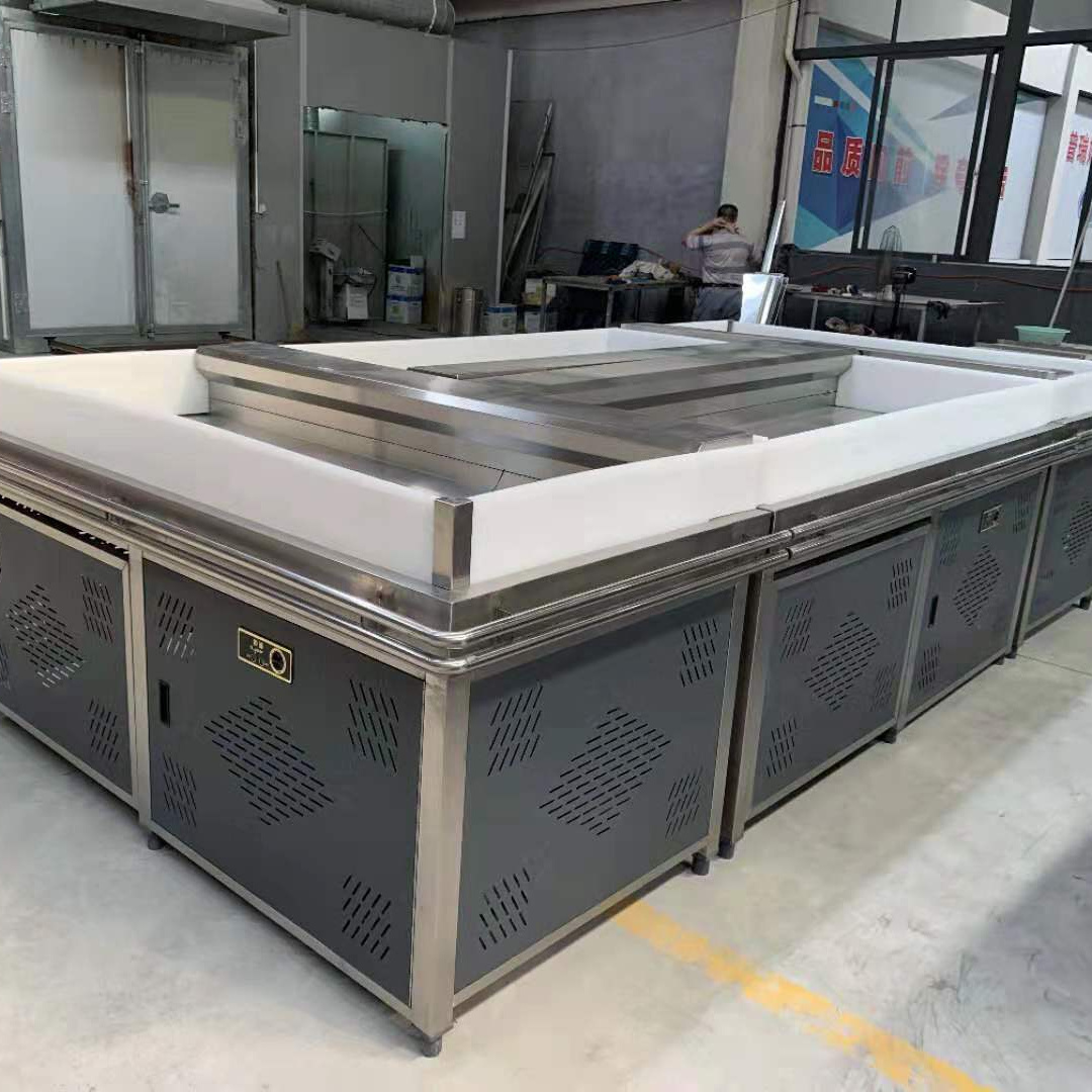 stainless steel fish display table fish counter machine stainless steel fish display counter