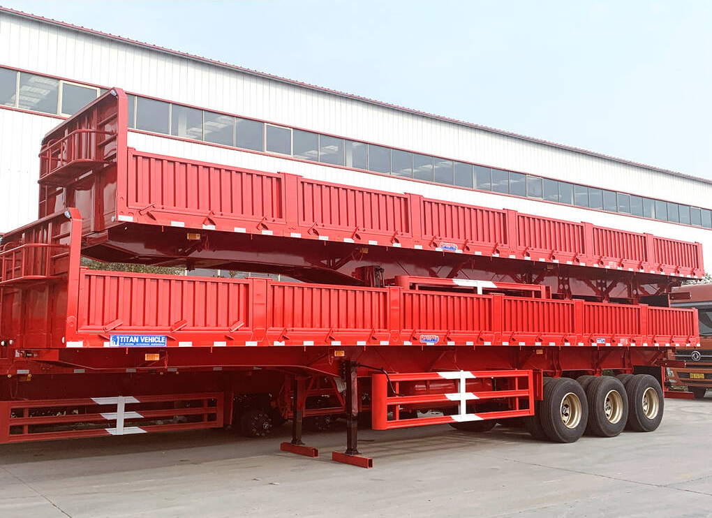 Explosive best-selling 3 axle 60 ton 40 feet sidewall semi-trailer semi-trailer freight trailer with container lock