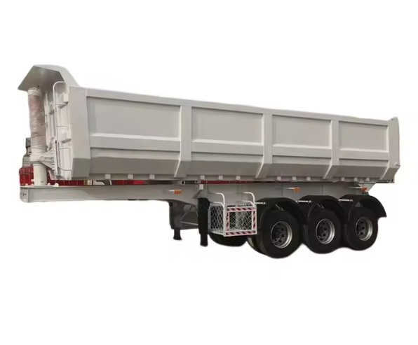 2024 Brand New Durable High Quality Three 3/4 Axle 12 Tire 50 Ton Rear Dump Truck Semi Trailer Transporting Stone Sand Coal