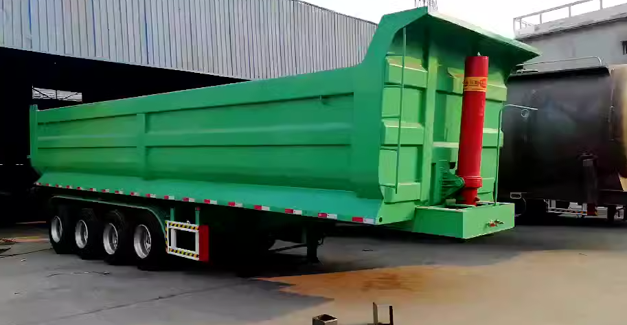 2024 Brand New Durable High Quality Three 3/4 Axle 12 Tire 50 Ton Rear Dump Truck Semi Trailer Transporting Stone Sand Coal