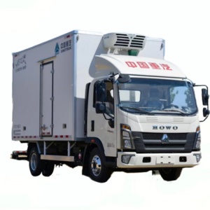 1-10TFreezing truck Howo Cold Room Frozen Delivery 4*2 Mini Refrigerated Food Freezer Van Trucks Contain Refrigerator Box Truck