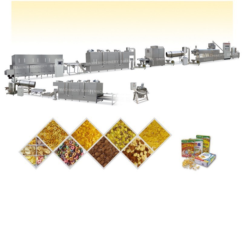 High quality CE certificate corn flakes production line breakfast cereal processing line snack making machine