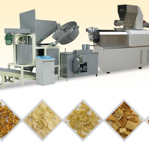 Twin screw corn flakes processing line snack production line instant porridge flakes machinery