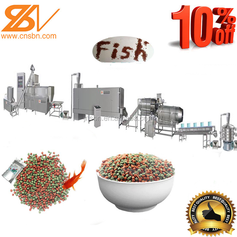 Continuous automatic floating fish feed pellet machine