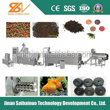 Continuous automatic floating fish feed pellet machine