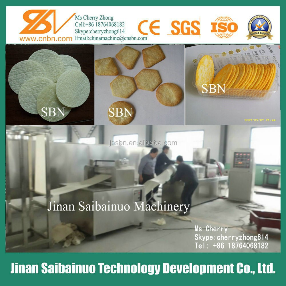 Best Quality Rice Bites Chips Crackers  manufacturing extruder making Machinery production processing line