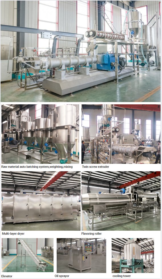 2tph automatic dry kibble pet dog canine cat food fish shrimp aquatic feed making extruder machine production line