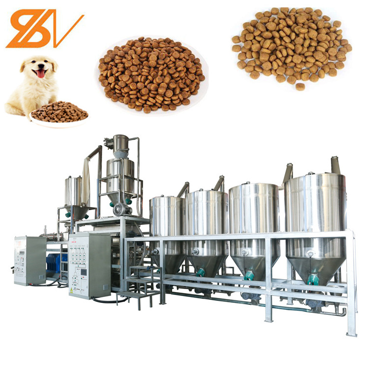 China leading manufacturer Saibainuo horizontal vertical dry wet kibble pet cat dog food making machine manufacturing plant