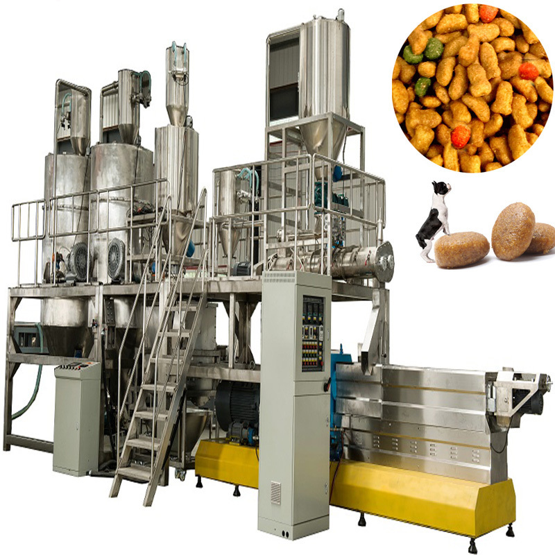 1ton Puffed puppy Pet dog food feed extruder processing plant production line machinery equipment