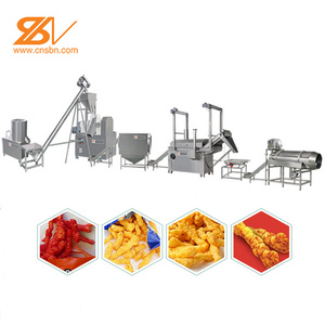 Mini Cheetos Kurkure Nik Naks Puffed Snacks Food Extruder Making Machine full setup Production Line Machinery