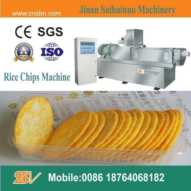 Best Quality Rice Bites Chips Crackers  manufacturing extruder making Machinery production processing line