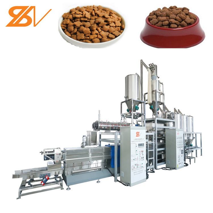 China leading manufacturer Saibainuo horizontal vertical dry wet kibble pet cat dog food making machine manufacturing plant