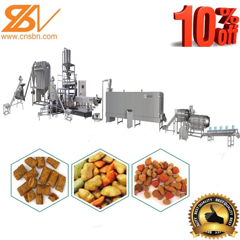 1ton Puffed puppy Pet dog food feed extruder processing plant production line machinery equipment