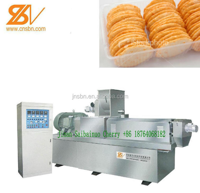 Best Quality Rice Bites Chips Crackers  manufacturing extruder making Machinery production processing line