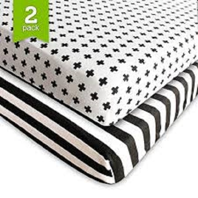 100% Organic Pure Cotton Crib Sheet for Baby Muslin Crib Sheet for Girls & Boys Neutral Fitted Baby Standard Crib Sheet Mattress