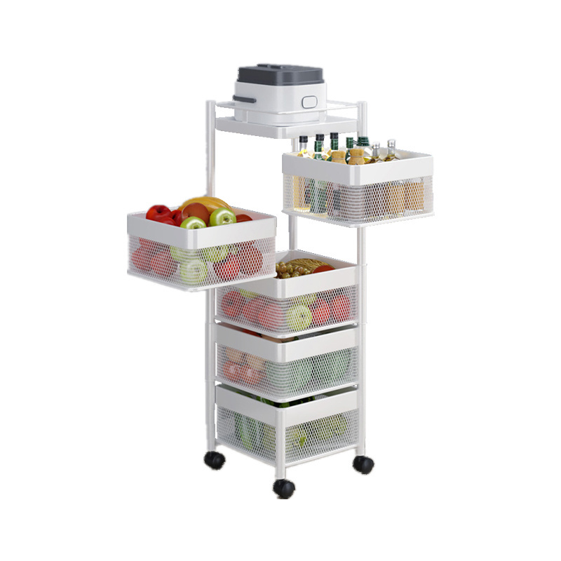 Multi-layer Rotatable Storage Vegetable Fruit Basket 360 Degree Baskets Kitchen rotating storage rack