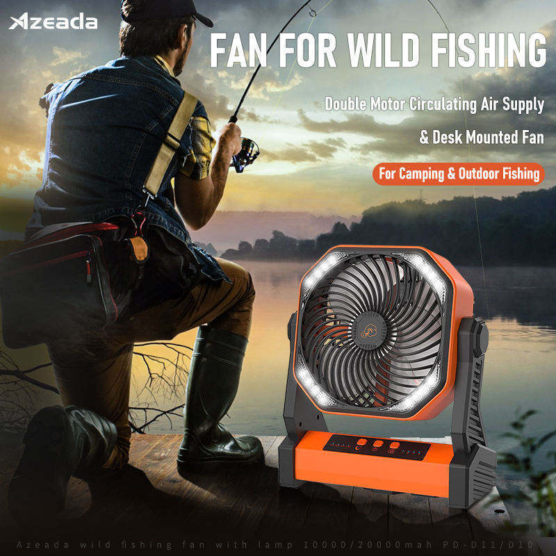 3 IN1 multifunctional rechargeable USB power bank fan portable ceiling camping fan with led light