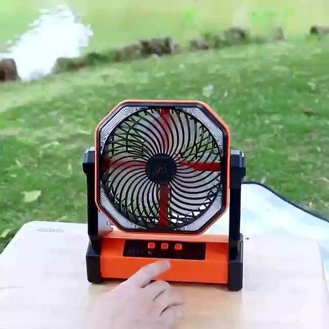 3 IN1 multifunctional rechargeable USB power bank fan portable ceiling camping fan with led light