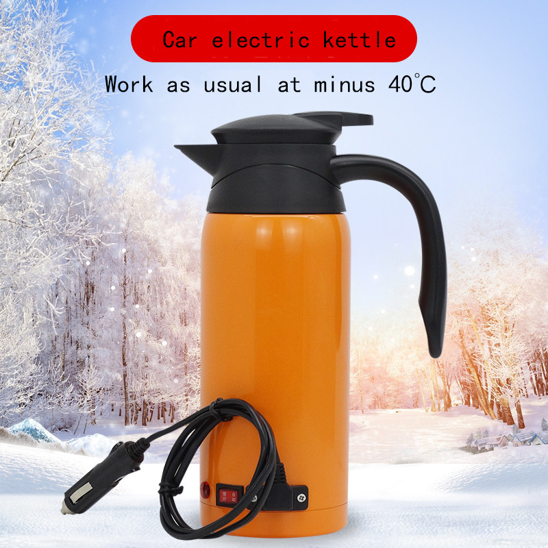 Hot Sell 800ml Large Capacity 12V 24V Car Electric water Kettle Heating Jug for Truck Car Use