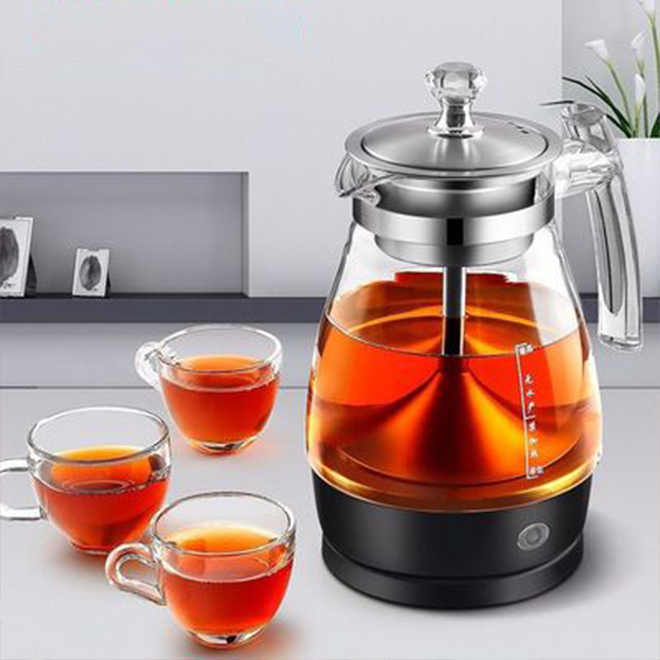 Hote sale 1L steam kettle boilers transparent electric glass tea kettle teapot