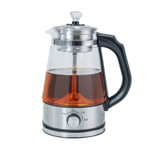 Home appliances 1 L electric glass cattle water warmer electric kettle with tea pot