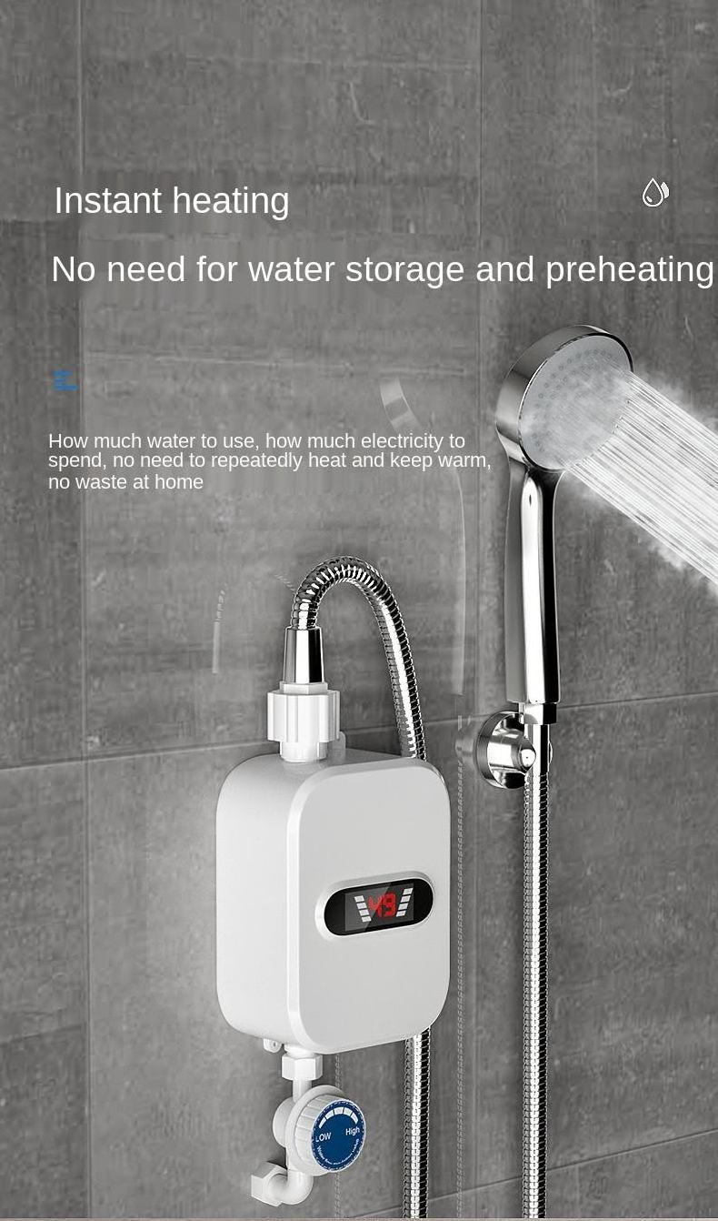 Wholesale 3000w mini small bathroom electric shower head instant tankless water heater