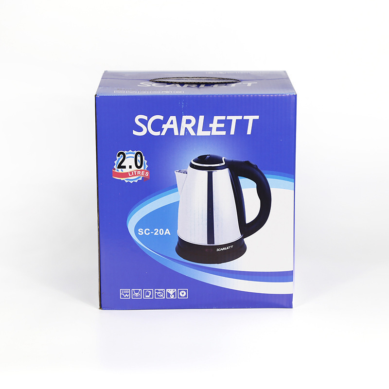 Household electronic appliances 1.7l large 304 stainless water heating scarlet sc20 electric kettle