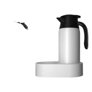 2022 12v 24v 800ml black white outdoor kettle stainless steel electric tea car water boiler