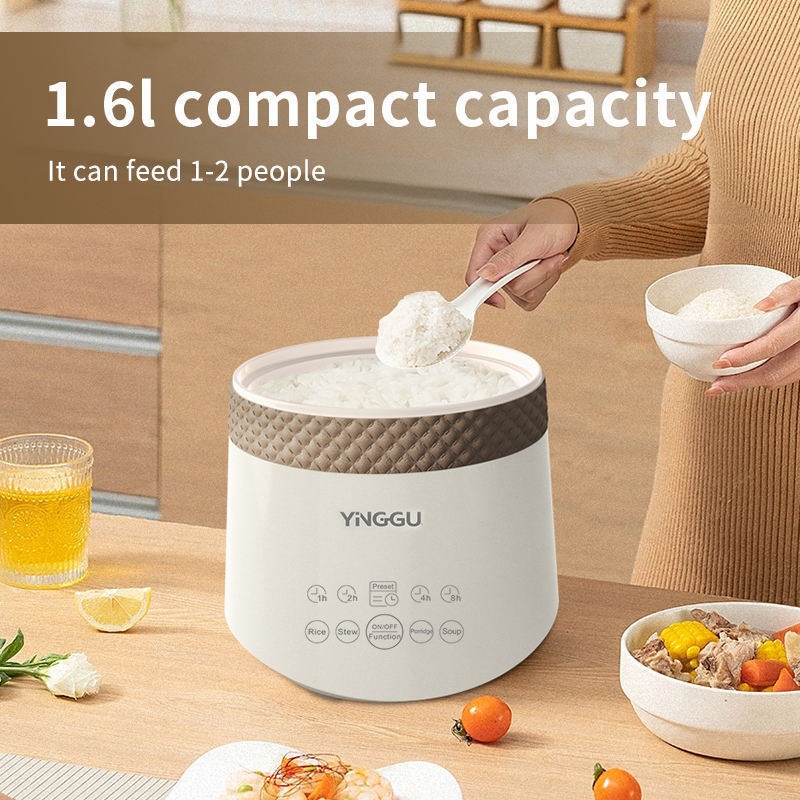 Multi functional mini rice cooker can be reserved for student dormitory cooking. Small household 1.6L smart rice cooker