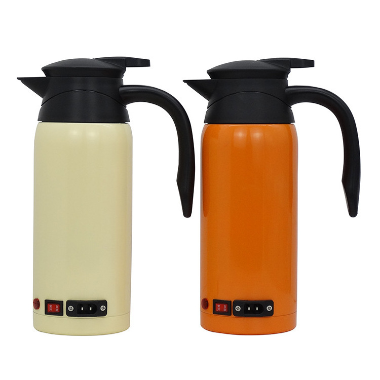 Hot Sell 800ml Large Capacity 12V 24V Car Electric water Kettle Heating Jug for Truck Car Use