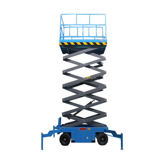 10m outdoor aerial work platform with outriggers electric hydraulic scissor lift