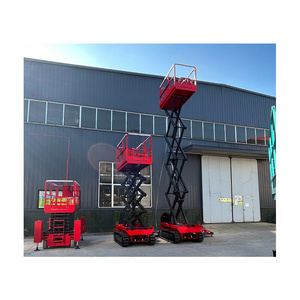 Field rugged road aerial working platform trellis picking truck scissor tracked lift