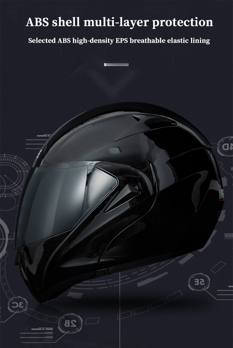 Manufacturers sell the US DOT/EU ECE certified wireless motorcycle helmet imitation carbon fiber colorful mirror full helmet