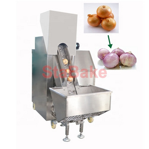 Fully Automatic Commercial Onion Peeling Machine Skin Peeler for Onion Peeling Machine Double Belts Onion Peeler High Efficiency