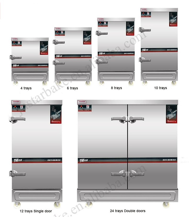 Commercial bun steamer Gas rice steamer cabinet / mochi steamer