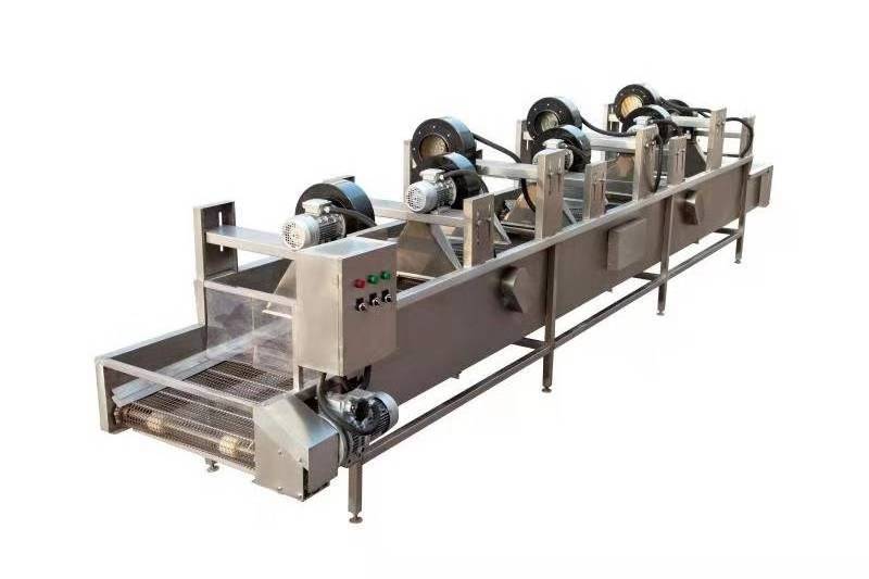 Stainless Steel Cooling Conveyor Machine Stainless Steel Conveyor Mesh Belt with cooling fans