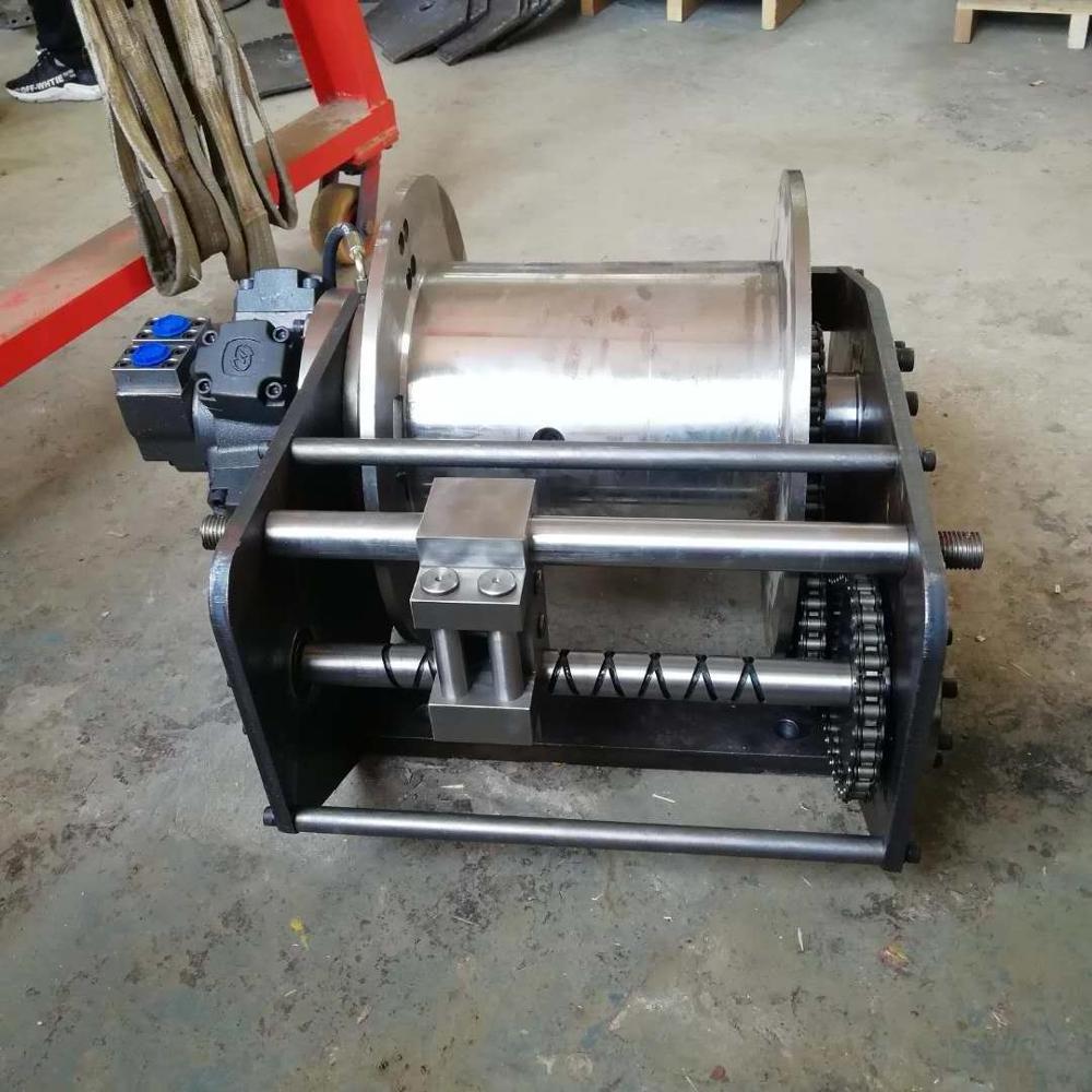 5 ton hydraulic winch with rope guide device used for marine/boat/parasailling