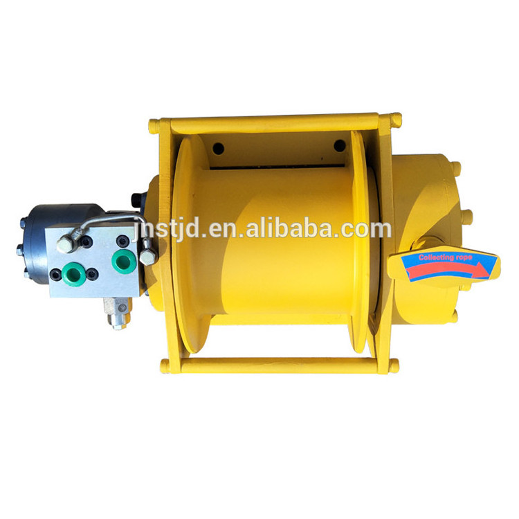 cable pulling winch 1 ton 10 KN Mini Hydraulic Compact Winch for crane boat excavator parasailing