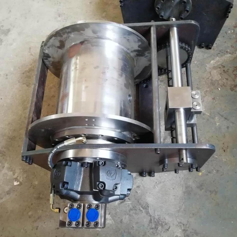 5 ton hydraulic winch with rope guide device used for marine/boat/parasailling