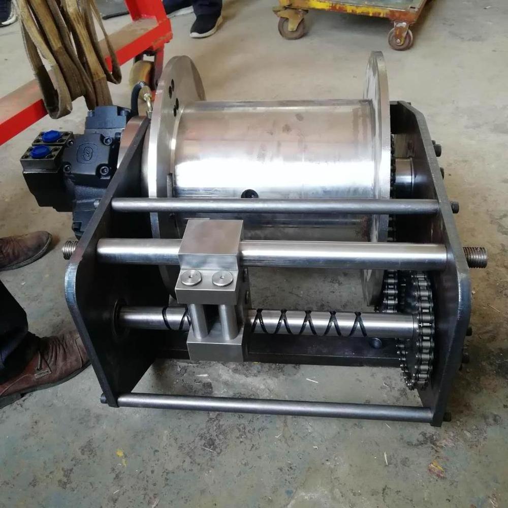 5 ton hydraulic winch with rope guide device used for marine/boat/parasailling