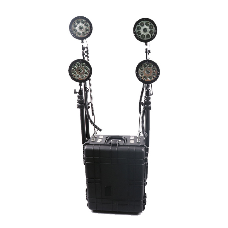 LED emergency lamp remote area lighting system rechargeable rescue tunnel mobile lights led flood light 4X36w