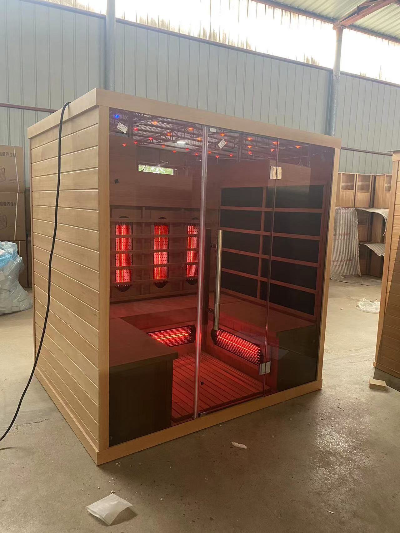 Wholesaler Price Canadian Hemlock Infrared Sauna For 4 Persons Full Body Sauna Spa For Sale