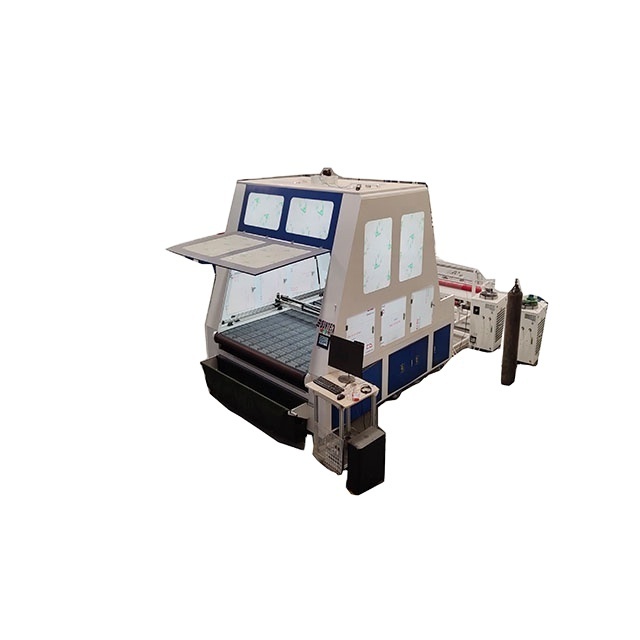 Textile fabric  garments cloth cutting  automatic feeding  level device  CO2 laser cutting machine  with CCD  ST2020